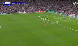 Una daga doble a España: el gol del Sporting que ‘mata’ a la vez al Athletic y Madrid hay que verlo