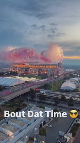 Cazan desde una ventana la prueba de fuegos artificiales para la Super Bowl: se van a quedar sin palabras
