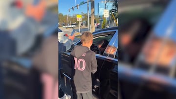 Messi cumple el sueño de un pequeño fan estadounidense y su padre
