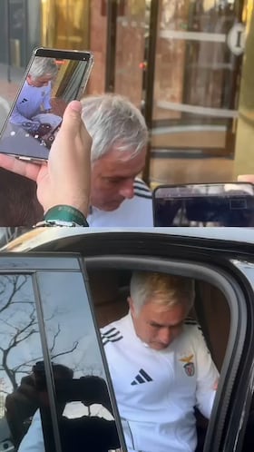 Lo primero que hizo Mourinho al poco de llegar a Madrid: por la puerta del hotel como si nada
