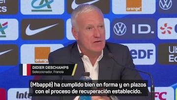 Deschamps convoca a Mbappé y dice esto en rueda de prensa sobre su recuperación: hay debate