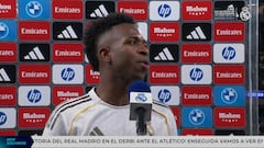 La frase en caliente de Vinicius a RMTV que hincha el pecho del madridista pero que los atléticos se burlan diciendo que es mentira