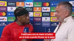 Solo se vio en EEUU y va a dar que hablar: la reacción de Lookman en la TV a la jugada entre Musso y Pubill