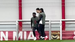 Fue la estrella del Bayern en el Bernabéu y quiso dejar un mensaje al salir a entrenar: todas las cámaras se fueron hacia él