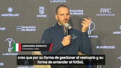 Bonucci soprende en los Laureus con su favorito para entrenar al Madrid: “Está muy cerca del estilo del Madrid...”