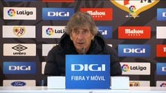 Pellegrini y el césped de Vallecas: "LaLiga debe tener campos acordes a su Primera División"