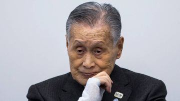 (FILES) This file photo taken on March 23, 2020 shows president of the Tokyo 2020 Olympic Games, Yoshiro Mori, attending a press conference in Tokyo. - The Tokyo 2020 Olympics will have to be cancelled if the coronavirus pandemic isn&#039;t brought under 