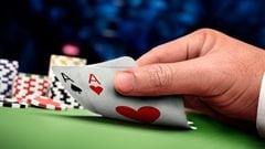 poker player at casino table