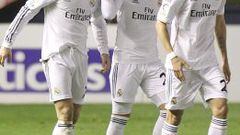 Cristiano, Jes&eacute; y Di Mar&iacute;a celebran el segundo gol del Madrid.
