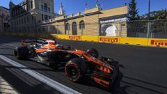Fernando Alonso con el McLaren Honda en Azerbaiy&aacute;n. 