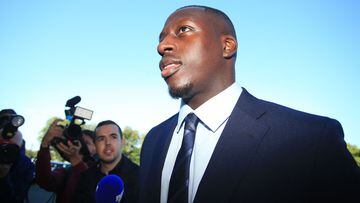 Manchester City and France footballer Benjamin Mendy arrives to Chester Crown Court in northwest England on August 10, 2022 at the start of his trial for the alleged rape and assault of seven women. - Mendy, 28, who faces eight counts of rape, one count of sexual assault and one count of attempted rape, relating to seven young women, could see his playing career end in jail if convicted. (Photo by Lindsey Parnaby / AFP)