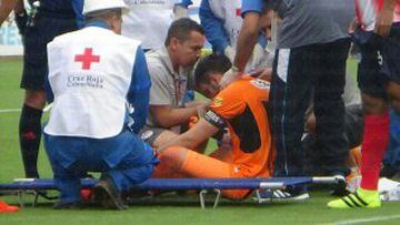 Sebastián Viera sufrió un duro choque en el partido ante Jaguares que lo dejó en el hospital