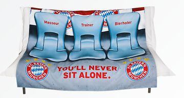 Turn your sofa into the Bayern Munich bench with this cover. We don’t really speak German, but it looks like the cheeky wags at Bayern have changed water boy to ‘bierholer’ or ‘beer fetcher’… For just under €20 we’re big fans of this, including the tag line “You’ll never sit alone”. The website claim though that this cover will allow you to “get the stadium atmosphere in your living room” may be a bridge too far.