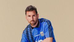 Adidas y Messi presumen colección retro de la camiseta de Argentina del Mundial de Estados Unidos 94