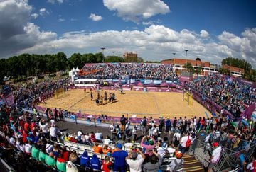 Panorámica del Beach Handball Arena en Buenos Aires.
