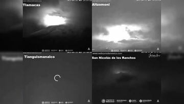 Así amanece el Volcán Popocatépetl; registra actividad intensa