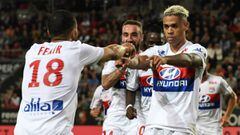 Mariano celebra su gol ante el Rennes.