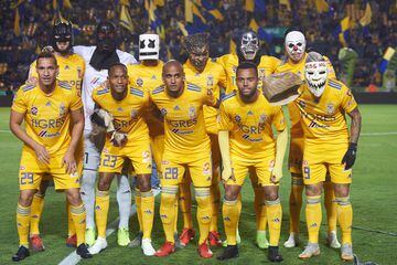 En el Apertura 2019, Tigres saltó a la cancha con innovadoras máscaras para celebrar Halloween. 
