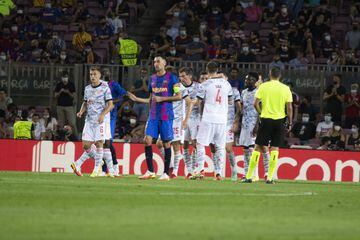 Barcelona's Sergio Busquets looks dejected as Bayern Munich score at Camp Nou on Tuesday.