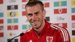 Wales' Gareth Bale during a press conference.