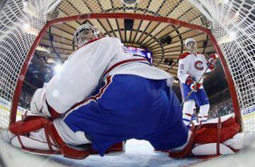 Imagen del partido entre Montreal Canadiens y los New York Rangers en el Madison Square Garden.
