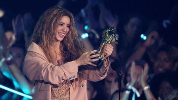 Shakira accepts the Video Vanguard Award during the 2023 MTV Video Music Awards at the Prudential Center in Newark, New Jersey, U.S., September 12, 2023. REUTERS/Brendan Mcdermid