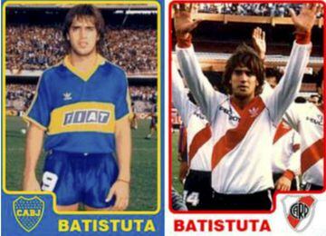 El gran Batigol fue otro de los pocos jugadores que han estado en los dos equipos después de que debutara en Newell’s en 1987. En River estuvo el año 1990, pasando a Boca en 1991. Ganó la Primera División con el millonario y el Clausura con el conjunto xeneize.