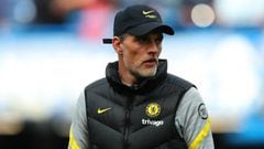 LONDON, ENGLAND - APRIL 24:  Thomas Tuchel manager of Chelsea during the Premier League match between Chelsea and West Ham United at Stamford Bridge on April 24, 2022 in London, United Kingdom. (Photo by Marc Atkins/Getty Images)