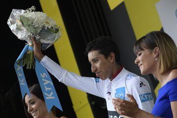Egan Bernal es campeón virtual del Tour de Francia. Geraint Thomas es segundo en la clasificación y Steven Kruijswijk
25/07/2019 ONLY FOR USE IN SPAIN