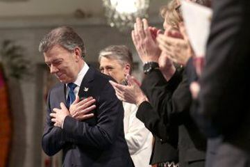 Juan Manuel Santos recibe el premio al Nobel de la Paz