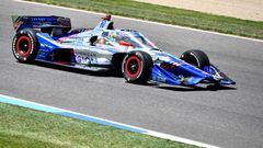 INDIANAPOLIS, INDIANA - JULY 29: Alex Palou, driver of the #10 American Legion Chip Ganassi Racing Honda, drives during practice for NTT IndyCar Series Gallagher Grand Prix at Indianapolis Motor Speedway on July 29, 2022 in Indianapolis, Indiana. (Photo by Logan Riely/Getty Images)