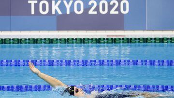 TOKYO, JAPAN - JULY 22: Katie Ledecky of Team United States during aquatics training at the Tokyo Aquatics Centre ahead of the Tokyo 2020 Olympic Games on July 22, 2021 in Tokyo, Japan. (Photo by Al Bello/Getty Images)