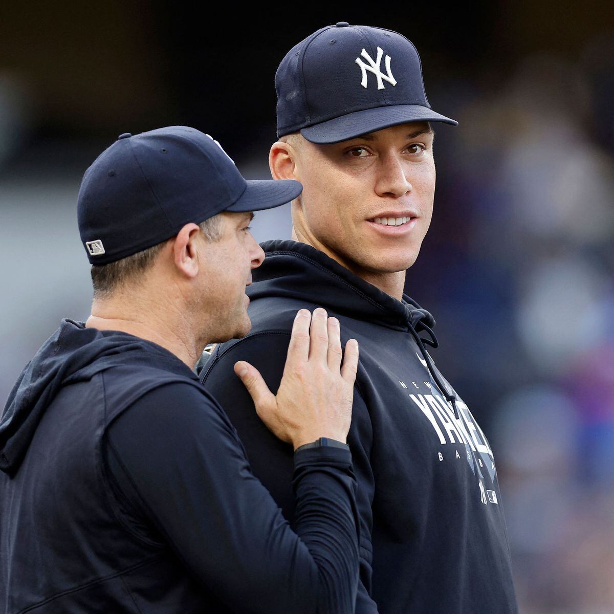One month into toe injury, Aaron Judge begins hitting off a tee but says  he's unable to run
