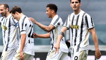 Álvaro Morata celebra un gol con la Juventus.
