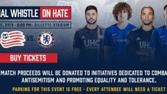 En partido ben&eacute;fico contra el antisemitismo, New England Revolution recibe en el Gillette Stadium al Chelsea de la Premier League de Inglaterra.