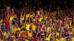 Hinchas de la Selección Colombia en el Metropolitano de Barranquilla