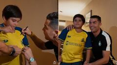 A young fan of Cristiano Ronaldo had his dreams come true when he met the star and had his shirt signed. The sweet video went viral on social media.