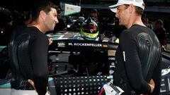 Jenson Button junto con Mike Rockenfeller.