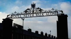 El 'You'll never walk alone' está muy presente en Liverpool.