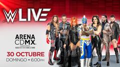 Este es el cartel promocional de WWE en la Ciudad de México.
