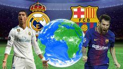 Las plantillas de Real Madrid y Barcelona tienen jugadores de cuatro continentes diferentes.