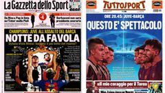 Portadas de La Gazzetta dello Sport y Tuttosport del d&iacute;a 11 de abril de 2017.