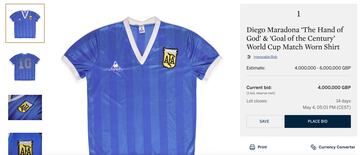 GOAL on X: Diego Maradona's shirt that he scored the 'Hand of God' and the  'Goal of the Century' in at the 1986 World Cup has sold for a world-record  £7.1 million