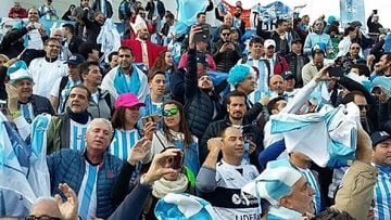La afición argentina, Maradona incluido, toma Zagreb