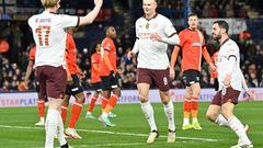During Manchester City’s 6-2 defeat over Luton, Erling Haaland scored five goals and Kevin De Bruyne provided four assists, garnering praise from Guardiola.