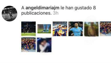 A Di María 'le gustó' el 0-3 del Barcelona al Real Madrid