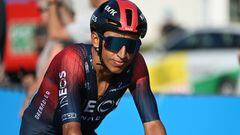 Egan Bernal of Team Ineos Grenadiers is seen during the first stage of the PostNord Tour of Denmark from Alleroed to Koege on August 16, 2022. (Photo by Thomas Sjoerup / Ritzau Scanpix / AFP) / Denmark OUT