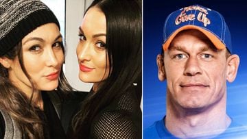 Im&aacute;genes de Nikki Bella con su hermana Brie y de John Cena.