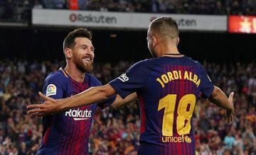 Jordi Alba ha dado cuatro asistencias de gol a Messi en la Liga.
