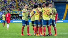Selecci&oacute;n Colombia durante el amistoso ante Panam&aacute; en Bogot&aacute;.
